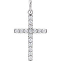 1/2 Ctw Natural Diamond Cross Pendant (Style R42308)