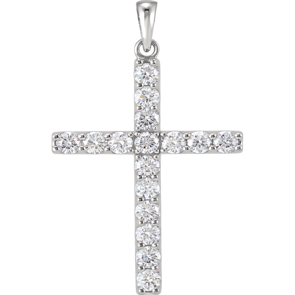 Natural Diamond Cross Pendant (Style R42308)