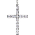 Natural Diamond Cross Pendant (Style R42308)