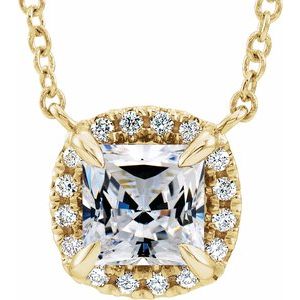 Natural White Sapphire And .05 Ctw Natural Diamond Necklace (Style 87002)