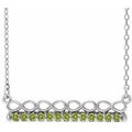 Natural Peridot Bar Necklace (Style 86823)