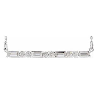 1/2 Ctw Natural Diamond Bar Necklace (Style 86790)