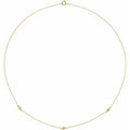 14K Yellow Gold 1/6 CTW Natural Diamond 3-Station 18" Necklace