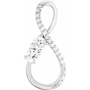 1/5 Ctw Natural Diamond Infinity-Inspired Pendant (Style 652764)