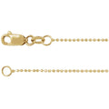 14K Yellow Gold 1 mm Diamond-Cut Bead 18" Chain