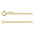 14K Yellow 1.28 mm Figaro 18" Chain