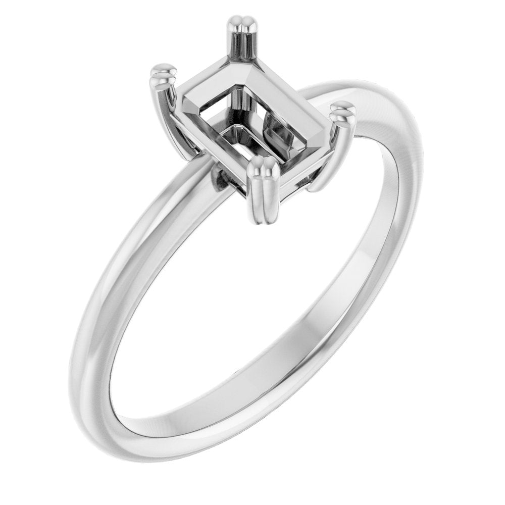 Double-Prong Solitaire Ring
