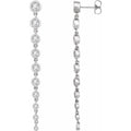 14K White Gold 2 CTW Lab-Grown Diamond Earrings