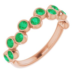 Natural Emerald Bezel-Set Ring (Style 71894)