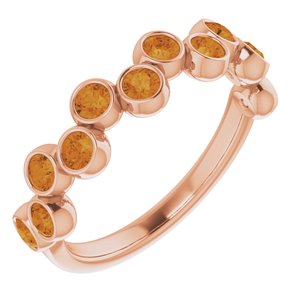 Natural Citrine Bezel-Set Ring (Style 71894)