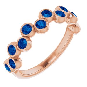 Natural Blue Sapphire Bezel-Set Ring (Style 71894)