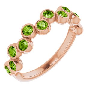 Natural Peridot Bezel-Set Ring (Style 71894)