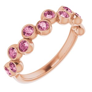 Natural Pink Tourmaline Bezel-Set Ring (Style 71894)