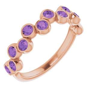Natural Amethyst Bezel-Set Ring (Style 71894)