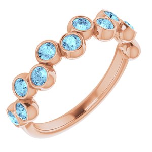 Natural Aquamarine Bezel-Set Ring (Style 71894)