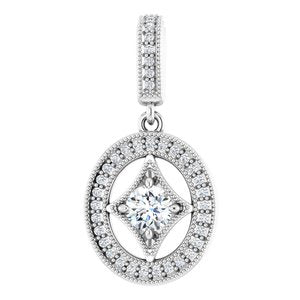 1/3 Ctw Natural Diamond Pendant (Style 86487)