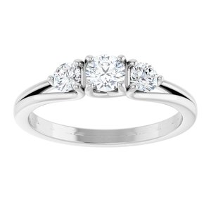Diamond Three-Stone Engagement Ring