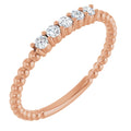 Lab Grown Diamond 14K Rose Gold 16 Ctw Lab Grown Diamond Stackable Ring