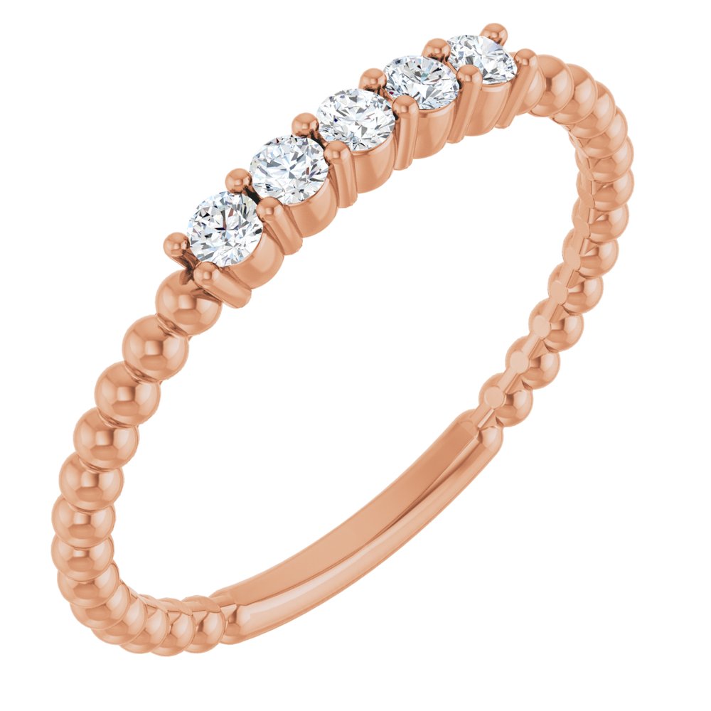 Lab Grown Diamond 14K Rose Gold 16 Ctw Lab Grown Diamond Stackable Ring