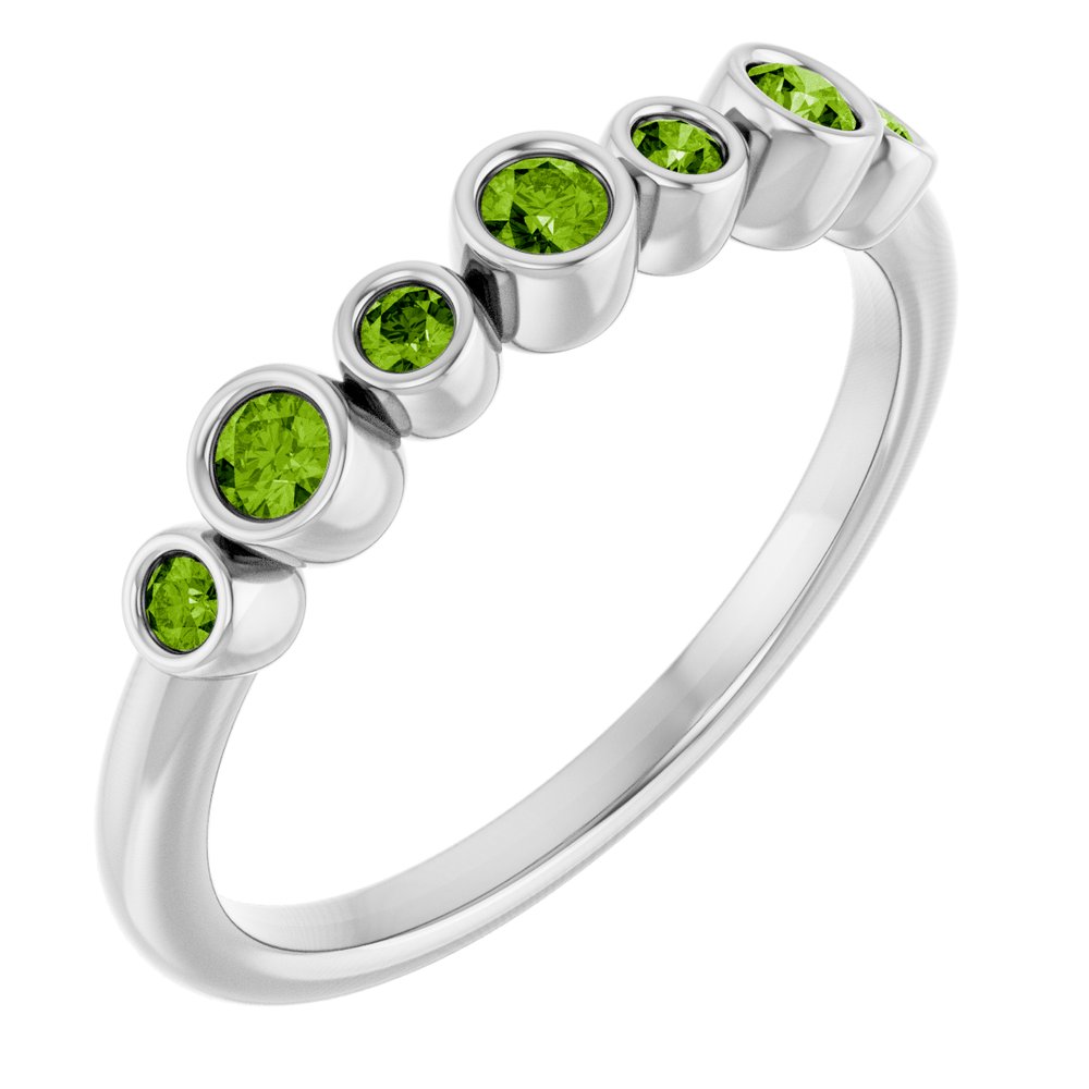 Natural Peridot Bezel-Set Ring (Style 71844)