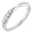 Diamond Pinched Contour Wedding Band