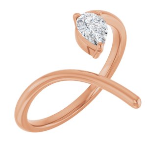 1/3 CT Natural Diamond Negative Space Ring (Style 123110)