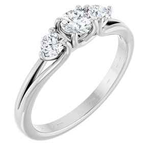 Diamond Three-Stone Engagement Ring