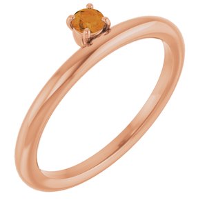 Natural Citrine Stackable Ring (Style 123286)