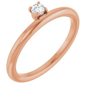 1/10 CT Natural Diamond Stackable Ring (Style 123286)