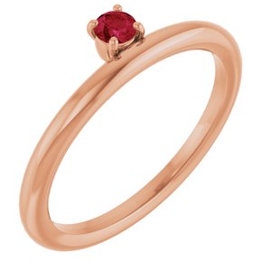 Natural Ruby Stackable Ring (Style 123286)