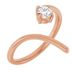 1/4 CT Natural Diamond Negative Space Ring (Style 123110)