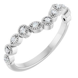 Natural Diamond Vintage-Inspired Contour Wedding Band