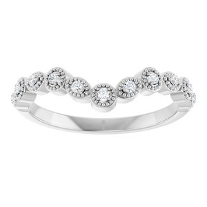 Natural Diamond Vintage-Inspired Contour Wedding Band