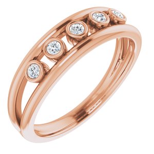 1/8 CTW Natural Diamond Negative Space Ring (Style 123417)