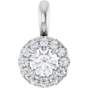 3/8 Ctw Natural Diamond Pendant (Style 86662)