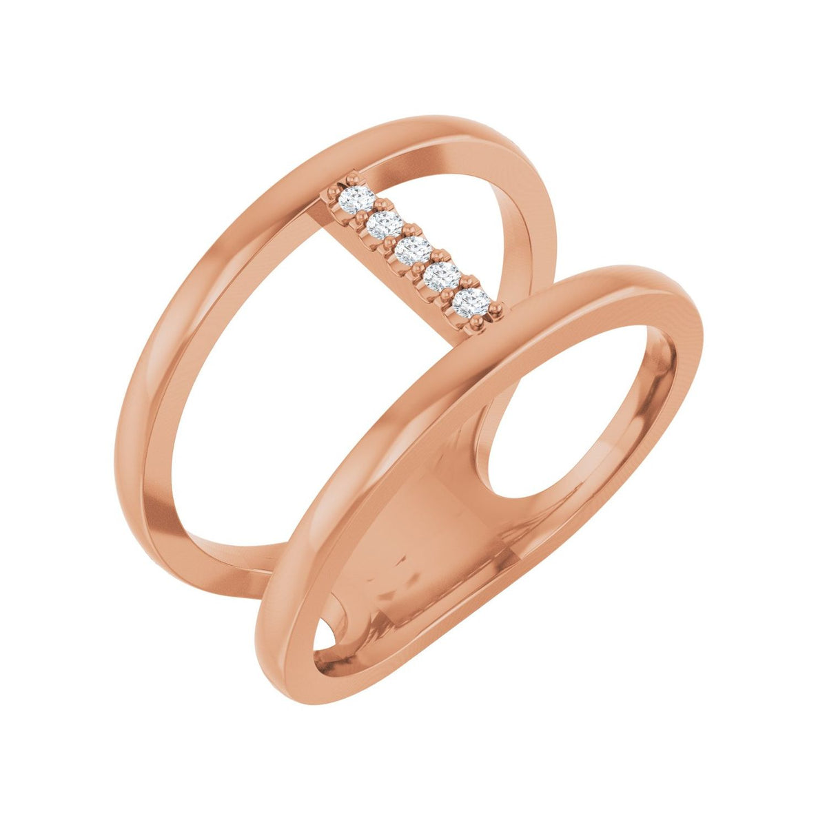 .04 CTW Natural Diamond Negative Space Ring (Style 123518)