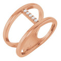 .04 CTW Natural Diamond Negative Space Ring (Style 123518)