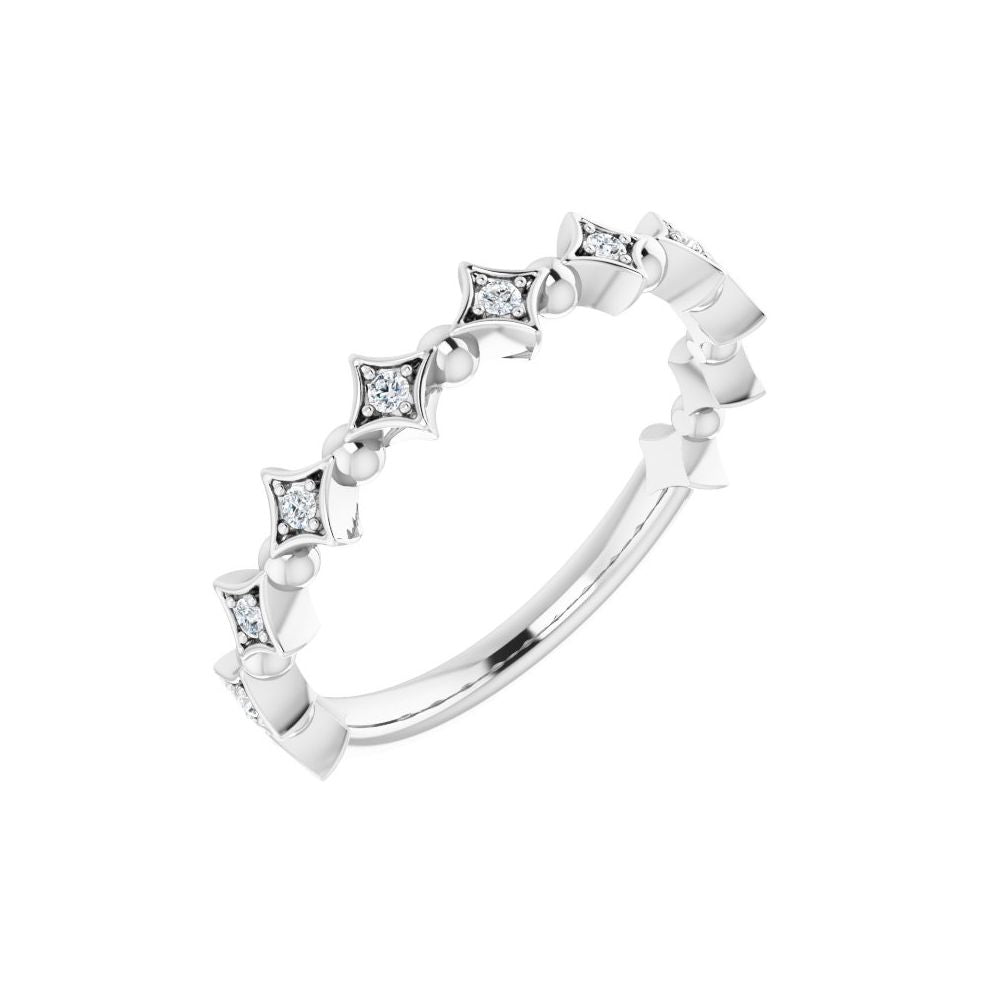 1/10 CTW Natural Diamond Stackable Ring (Style 123547)