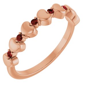Natural Mozambique Garnet Stackable Ring (Style 71999)