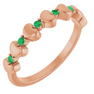 Natural Emerald Stackable Ring (Style 71999)