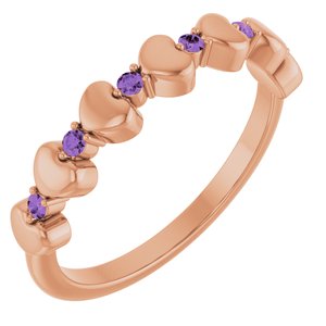 Natural Amethyst Stackable Ring (Style 71999)