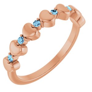 Natural Aquamarine Stackable Ring (Style 71999)