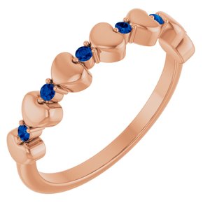Natural Blue Sapphire Stackable Ring (Style 71999)