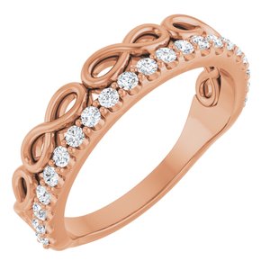 1/4 CTW Natural Diamond Infinity-Inspired Stackable Ring (Style 72003)