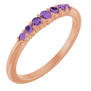 Natural Amethyst Stackable Ring (Style 72022)