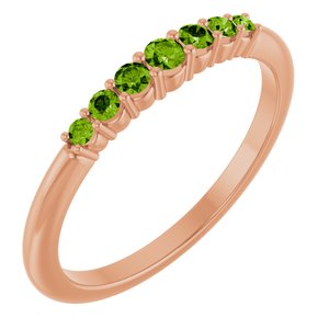 Natural Peridot Stackable Ring (Style 72022)