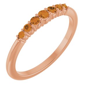 Natural Citrine Stackable Ring (Style 72022)