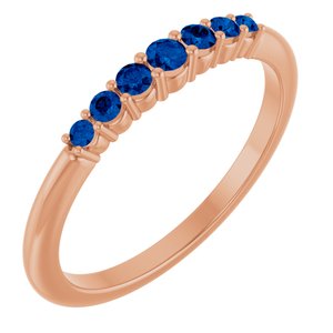 Natural Blue Sapphire Stackable Ring (Style 72022)