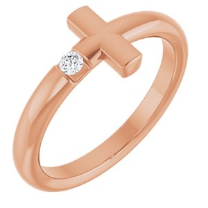 .05 CT Natural Diamond Cross Ring (Style R43090)