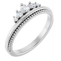1/5 CTW Natural Diamond Crown Stackable Ring (Style 123818)